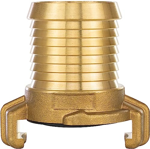 Poppstar snabbkoppling mässing 1 1/4 tum slanganslutning (Geka-system koppling till 1 1/4 tum slanganslutning) för 32 mm slanginnerdiameter