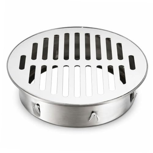 Removable Floor Drain Cover, Stainless Steel Anti blocking Grate Cover | Drain Covers Filter, Round Grate Cover, Balcony Drain Strainers Drain Pipe Fittings for Outdoor Balcony Yard (160 Flat Mouth)