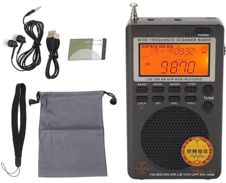Récepteur Pleine Bande FM MW SW SSB Radio avec 1000 Espaces Mémoire de Type C pour la Réception de Diffusion Mondiale