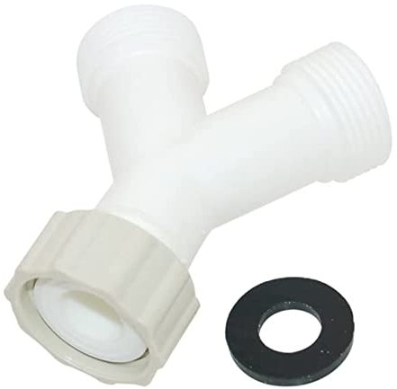 Mllepjdh White 3/4-inch Dishwasher Drain Hose Adapter 3 Ways Connector Y Splitter Connector for Washing Machine