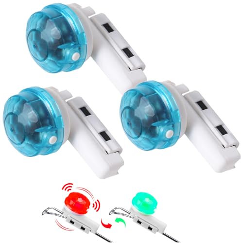 Bissanzeiger Angeln | Bissanzeiger Mit LED Light Strike | Elektronische Bissanzeige Mit Bewegungssensor | Angelzubehör Led Posen Angeln Mit Bissanzeiger Für Nachtangeln Oder Meeresangeln (3stk)
