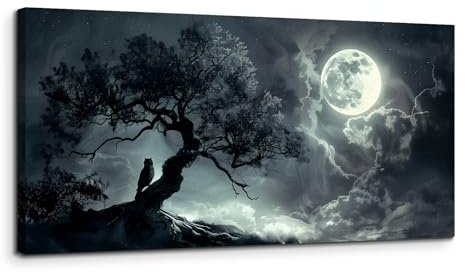 MHARTK66 Modern ästhetische Bilder Wohnzimmer Landschaft Gemälde 50x100 cm | pflanzen als motiv, leinwandmaterial, hd-druck, leicht aufzuhängen, einfache montage, für viele räume, gute geschenkidee