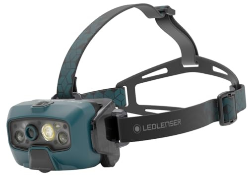 Ledlenser HF8R - Torcia frontale ricaricabile a LED, 1600 lm, 6 modalità, fino a 60 ore di autonomia, messa a fuoco regolabile, impermeabile IP68, modalità luce rossa, USB C, lampada frontale per