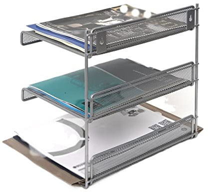 Aktenständer, an der Wand montierter Zeitschriftenständer, Zeitungsständer aus Metall und Eisengeflecht, Zeitschriftenständer, Aktenaufbewahrungsregal, geeignet für die Dekoration des Büros, Akte
