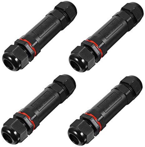 MOLUCKFU 4er-set Ip68 Steckverbinder Gerade Verbindungsmuffen Für Lichtkabel Elektrische Kabelverbindung Nylon Schnelle Installation Für Haus Und Garten