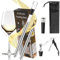 AUROAY Aste Refrigeranti per Bottiglie Vino,Bastoncini Raffredda Bottiglia Vino,Bacchette Refrigeratori in Acciaio,Bastoni Raffredamentoda Vino Bianco Spumante Champagne con Versatore Cavatappi Tappo