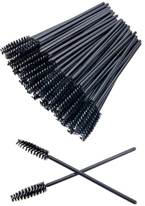 100 stück wimpernbürstchen,mascara bürsten, mascara zauberstäbe, wimpernbürste,mascara pinsel biegbare,wimpern bürste, mascara bürsten für wimpernverlängerung - schwarz