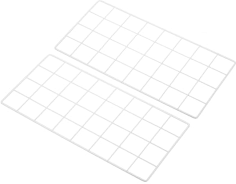 PATIKIL Drahtgitter-Panel, 40,6 x 20,3 cm, 2 Stück, Tafel, Foto, Bilder, Memo-Display, Raster, zum Aufhängen, Organizer, Wanddekoration, für Zuhause, Büro, Hochzeit, Weiß