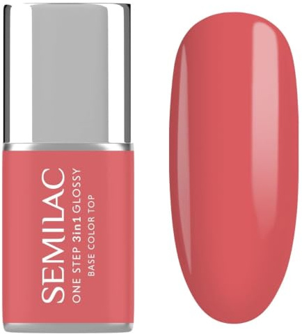 Semilac UV Nagellack 3in1 One Step Glossy S690 Coral Pink 7 ml