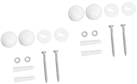 DIYEAH 4 Ensembles Kit de Fixation pour Vis de Fixation avec Capuchons Décoratifs Accessoires pour Salle de Bain