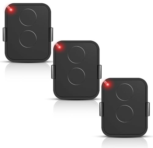 Set di 3 telecomandi ON2E, trasmettitore a 2 canali 433,92 MHz telecomando per cancello, codice girevole sicuro, compatibile con ricevitori automatizzati