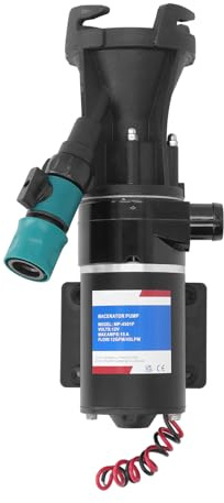 EMUKOEP Waste Pump RV Waste Pump 12V Macery with Discharge Valve Wastewater Discharge for RV Marine Boat 12GPM 45LPM