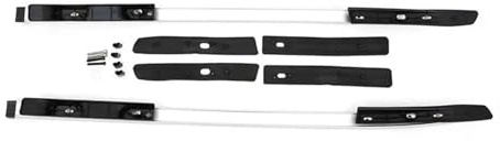 SRQORT Barres Toit Voiture pour Mitsubishi L200 pour Triton 2007-2024 Rails Barres Porte-Bagages Barres Transversales Supérieures Rail Boxes Barres Toit en Aluminium Porte-Bagages sur Le Toit(Noir)