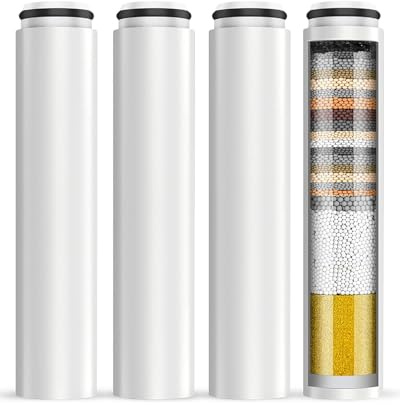 VeoryFly 4 Stck Dusch filter Ersatzkartusche, Duschkopffilter kompatibel mit Cobbe, entfernt Chlor und Kalk, reduziert trockene juckende Haut und Verbessert die Haarqualität, ideal für hartes Wasser