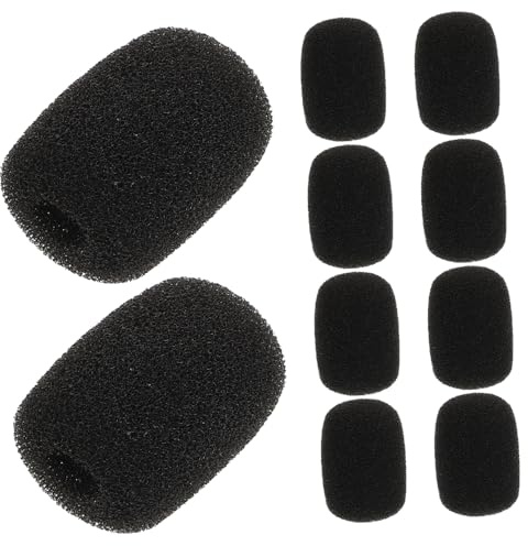 UPKOCH 10 piezas Protector Espuma Micrófono para Auriculares Vs Funda Anti-ruido Filtro Pop Lavalier Compatible