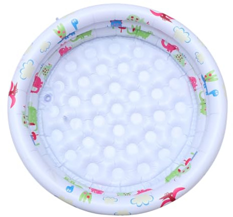 SHINEOFI Piscine Gonflable Garçon Fille avec Motif Dinosaure Bassin Sûr Léger et Antidérapant Kit Pompe Inclus pour Garçon Fille et Portable pour Jardin et Maison
