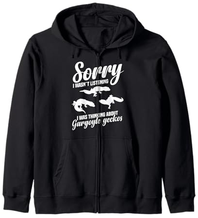 Gargoyle Gecko Reptile Lover | Funny Lizard Pet Owner Zip Hoodie