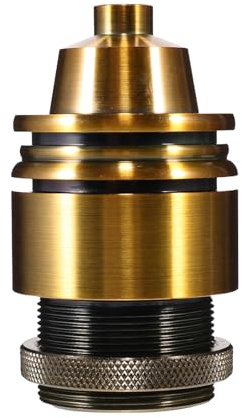 INOOMP Douille Vintage en Aluminium Suspendre Industrielle Support de Douille E26/e27 Compatible Ampoules à Vis pour Décoration Rétro Accessoire DIY pour Lampe Plafond Ton Or Antique