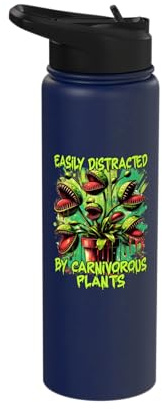 Venus Fly Trap Lover Easily Distracted By Carnivorous Plants Stainless Steel Insulated Water Bottle