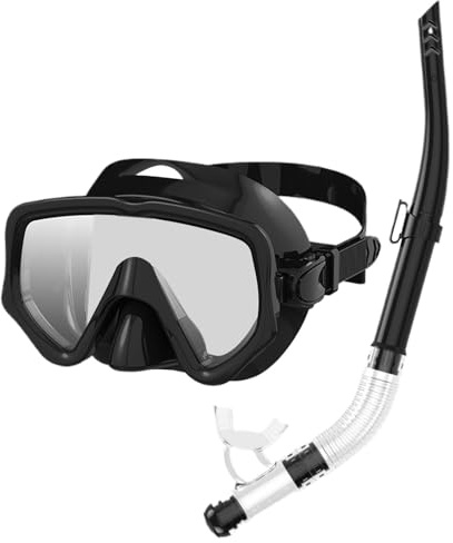 Dyk- och snorklingsutrustning Panoramavy, helansiktsmask, silikonset | Havsdykning och snorkling set för vuxna, undervattenssimträning, strandutflykter, ö-turism, vattensportentusiaster