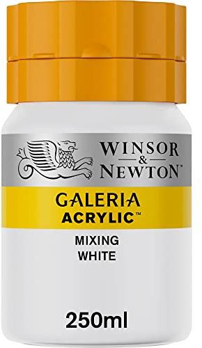 Winsor & Newton 2137415 Galeria Acrylfarbe, hohe Pigmentierung, lichtecht, buttrige Konsistenz, 250 ml Tube - Mischweiß