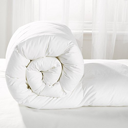 Rohi Low-Priced 10.5 Tog Double Duvet/Quilt - Poly-Cotton All Season - Hollow-Fibre Anti-Allergy Duvet - White