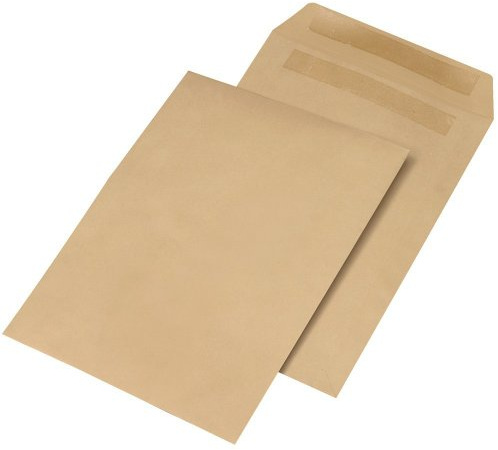 250 Versandtaschen B4 250 x 353 mm SK ohne Fenster selbstklebend braun dimapax