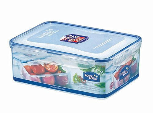 Lock & Lock Frischhaltedose, Vorratsbox, 2,6 Liter, rechteckig, transparent, 6 Stück, 248 x 180 x 93 mm