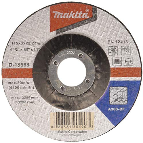 Makita d-18568 in Metall schneiden Flache Scheibe, Bohrung (B): 22,23 mm Durchmesser (D): 115 mm Dicke (D): 3 mm