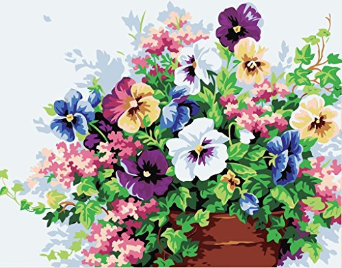 Malen nach Zahlen Neuerscheinungen Neuheiten - DIY Ölgemälde durch Zahlen, Malen nach Zahlen Kits - Mohnblume Bunte Blumen 16x20 Zoll - digitales Ölgemälde Segeltuch-Wand-Kunst-Grafik Landschaftsmalerei für Heim Wohnzimmer Büro Christmas Decor Decorations-Geschenke - DIY Farbe durch Zahl DIY Segeltuch-Kit für Erweiterte Erwachsene Kinder Senioren Junior - neue Ankunfts
