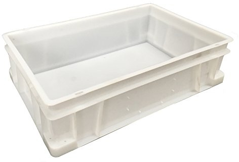 Solent Plastics Plastic Stacking Food Grade Pizza Dough Bakery Deep Euro Trays - Commercial Quality! 33 Litre Stackable – 600 x 400 x 170mm - Chemical Resistant HDPE Containers (2)