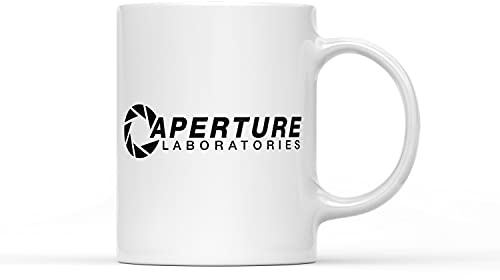 SmartyPants Aperture Laboratories Half Life Portal 2 Game inspirierte Keramiktasse – spülmaschinenfest, mikrowellengeeignet, einfarbig, weiß, 325 ml, für heiße und kalte Getränke, Kaffee, Tee,