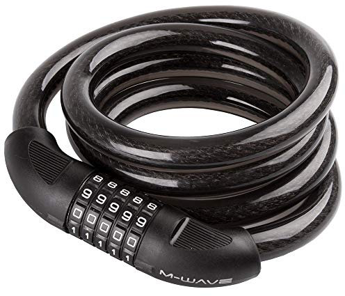 M-Wave Spiralkabelschloss DS 20.18, schwarz, Durchmesser 20 x 1.800 mm, 12309101