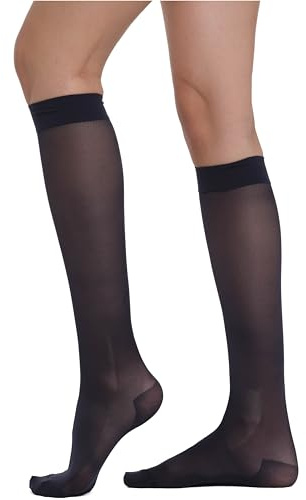 BeOnTop Bas De Contention Femme 70 Den 1pz - Chaussettes De Contention Femme Graduée, Chaussettes Hautes Femme 17-18 Mmhg, Mi Bas Femme Comfort Support Line - Made In Italy