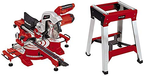 Einhell 4300380 TC-SM 216 Zug-Kapp-Gehrungssäge, Rot, Schwarz + Untergestell E-Stand für Einhell Classic und Expert Kapp- und Zug-Kapp-Gehrungssägen sowie viele weitere Modelle am Markt