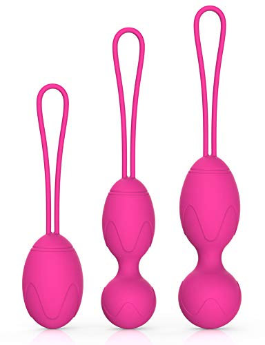 Palline Per il Pavimento Pelvico Set - Perfetto per rassodare il muscolo pelvico e prevenire l'incontinenza - Set di 3 sfere Kegel in silicone alta qualità