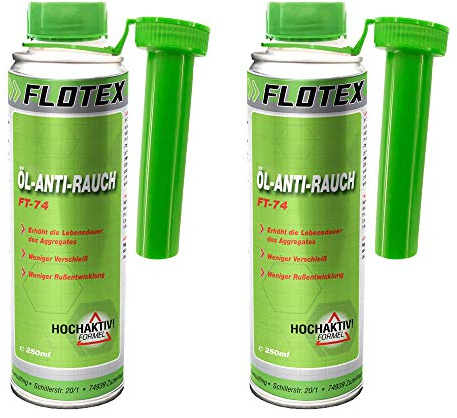 Flotex Öl Anti Rauch, 2 x 250ml Additiv reduziert Verschleiß und Rußentwicklung