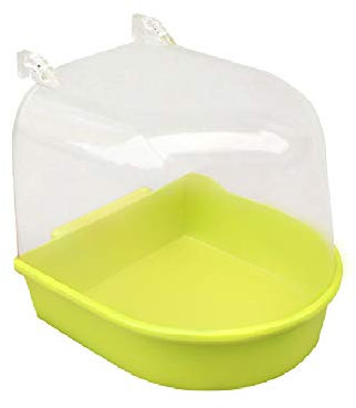 YITON Vogelbäder Kunststoff Vogel Wasser Bad Box Badewanne Papagei Für Sittich Vogel Haustier Käfig Hängende Schüssel Sittich Vogelbad 6St Gelb