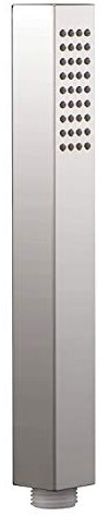 'aquaSu® Handbrause Proda mit 1 Strahlart | eckig | chrom | mit 2,5 x 6 cm großer Sprayplatte | 36 Düsen | Antikalk-Noppen | Standard-Gewinde: 1/2 | Kunststoff | 72216 2