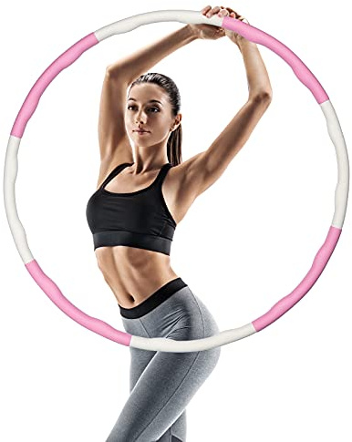 WELLSTAR Hula Hoop Reifen, Hula Hoop für Erwachsene & Kinder zur Gewichtsabnahme und Massage, EIN 6-8-Teiliger Abnehmbarer Hoola Hoop Reifen für Fitness/Training/Gewichtsverlust