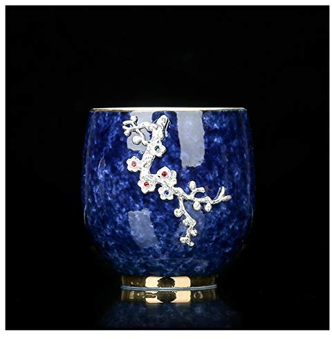 Servizio di caffè 80ml ceramica tazza da tè argento decorazione del drago da tazza da tazza da tazza da tazza tazza cinese Kung Fu set di tè mestiere decorazione della casa regalo Servizio da tè