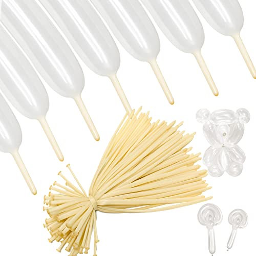 260q Long Balloons Clear Modelling Balloons, 100pcs Twisting Animal Long Magic Latex Balloon for Balloon arch Birthday Wedding Christmas Party Balloons Decoration