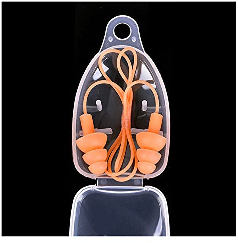 LUOSHUAI OhrenstöPsel 1 stück Universal Weiche Silikon Schwimmen Ohrstecker Ohrstöpsel Pool Zubehör Wassersport Schwimmen Ohrstecker 8 Farben GehöRschutzstöPsel (Color : Orange)