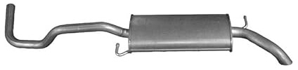 IZAWIT 23.211 Endschalldämpfer ohne Anbauteile Hinten Kompatibel mit VW Polo Classic 6V2 6K5253609H