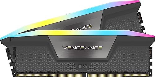 CORSAIR VENGEANCE RGB DDR5 32GB (2x16GB) DDR5 6000MHz CL36 AMD EXPO Intel XMP iCUE Compatible Computer Memory – Grey (CMH32GX5M2D6000Z36K)