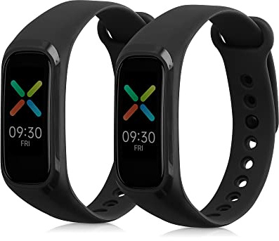 kwmobile 2x Cinturino TPU Silicone Fibbia Compatibile con Oppo Band Sport Cinturino - Cinturini 14-22 cm