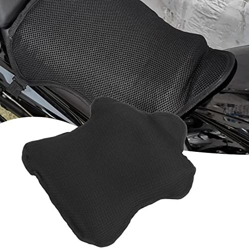 Ejoyous Coussin Selle Moto Gel, Coussin de Siège Moto Universel Housse de Siège de Moto Respirante Noir Housse de Siège de Protection en Maille de x 31 x 3 cm