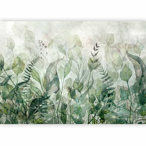 murando Carta da parati Foglie 300x210 cm Fotomurali in TNT Murale alla moda Decorazione da Muro XXL Poster Gigante Design Soggiorno Cameretta Carta per pareti Fiori Natura Botanico b-A-10252-a-a