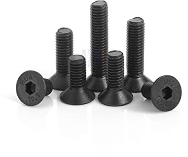 5–50 Stück Schlüsselkopf DIN7991 M2 M2,5 M3 M4 M5 M6 Edelstahl 304 oder schwarz Innensechskant-Senkkopfschraube – M4 – (20 Stück), 5 mm, Grad 10,9 schwarz