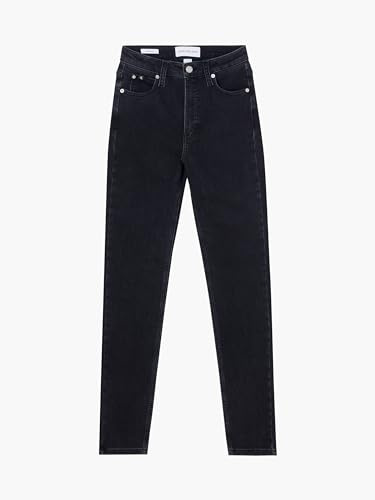 Calvin Klein Donna Jeans Skinny Vita Alta, Nero (Denim Black), 27W/30L